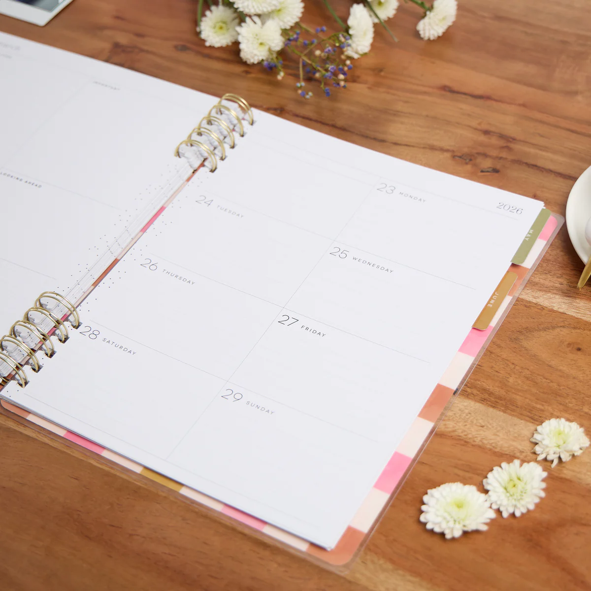 2025–2026 Cafécore Customizable Spiral Planner - Big Dashboard Layout - 12 Months - Image 9