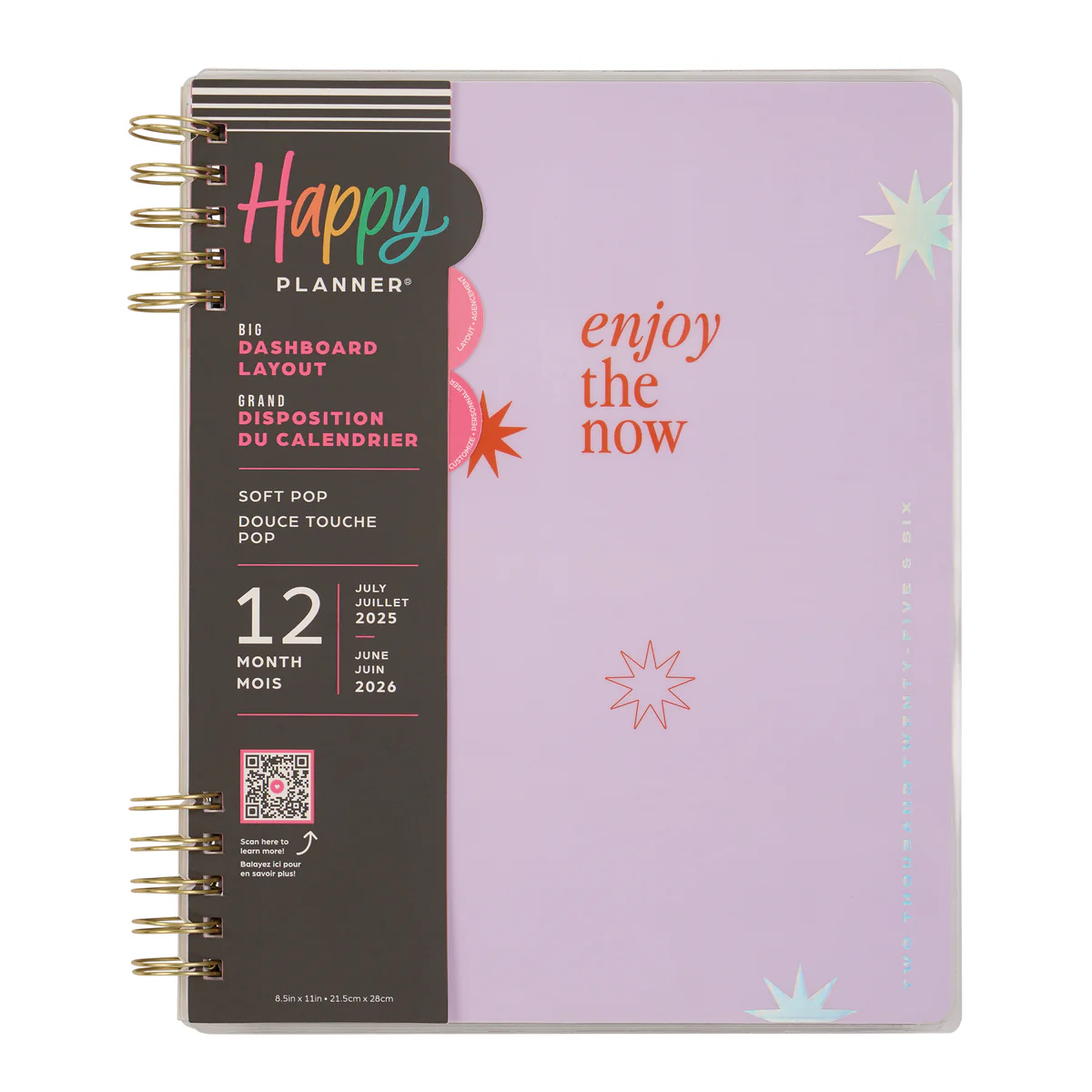 2025–2026 Soft Pop Customizable Spiral Planner - Big Dashboard Layout - 12 Months - Image 15