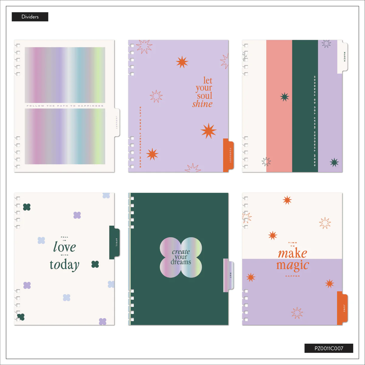 2025–2026 Soft Pop Customizable Spiral Planner - Classic Horizontal Layout - 12 Months - Image 13