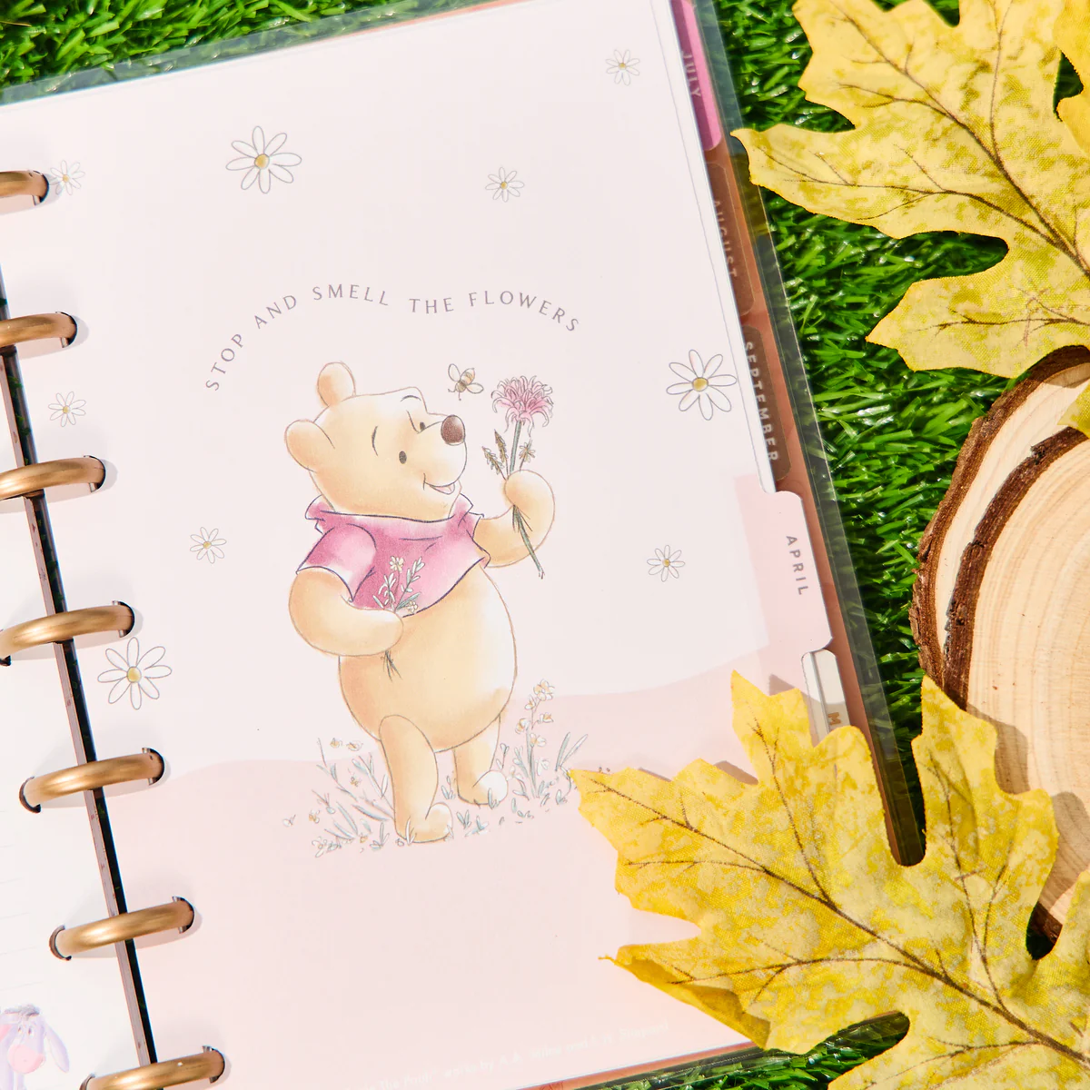 2026 Disney Winnie the Pooh Seasonal Customizable Planner - Mini Vertical Layout - 12 Month - Image 2