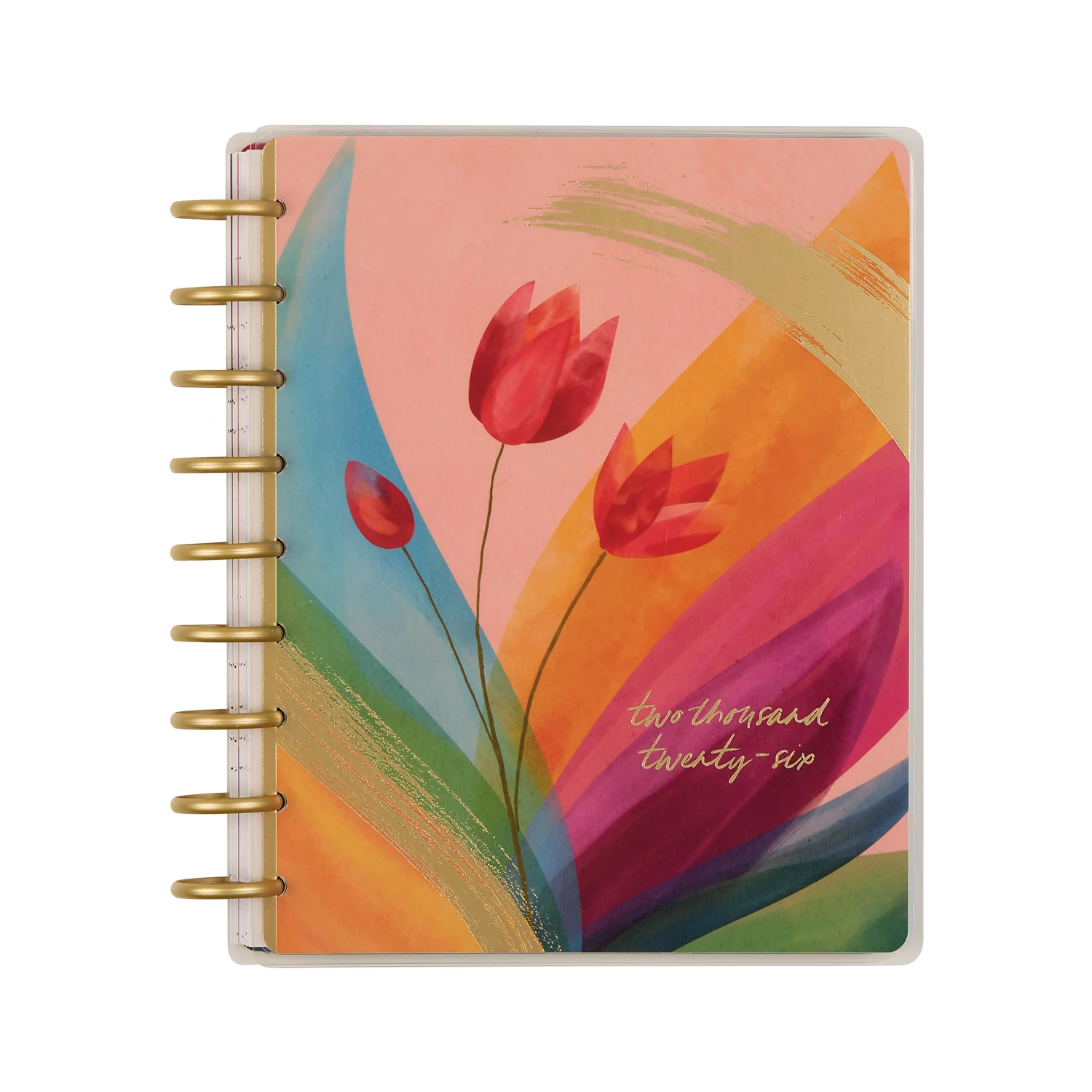 2026 Floral Energy Customizable Planner - Classic Color Block Layout - 12 Months