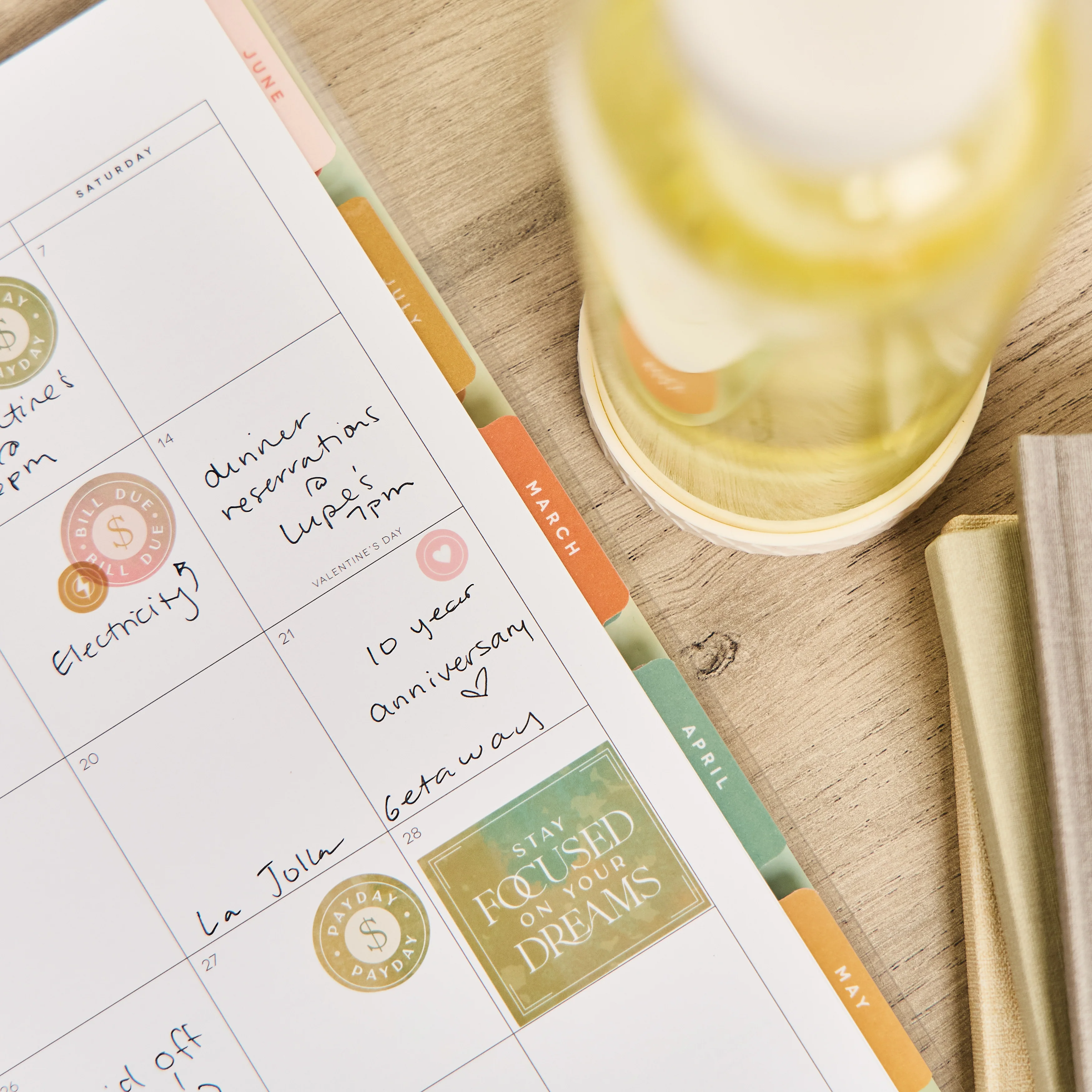 2026 Textured Canvas Customizable Budget Planner - Big Budget Layout - 12 Months - Image 6