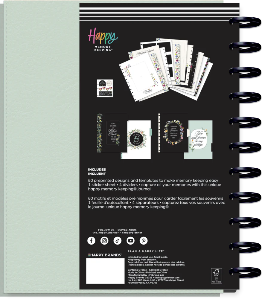 Blooming Elegance Wedding - DELUXE Big Happy Memory Keeping Wedding Photo Journal - 80 Sheets - Image 13