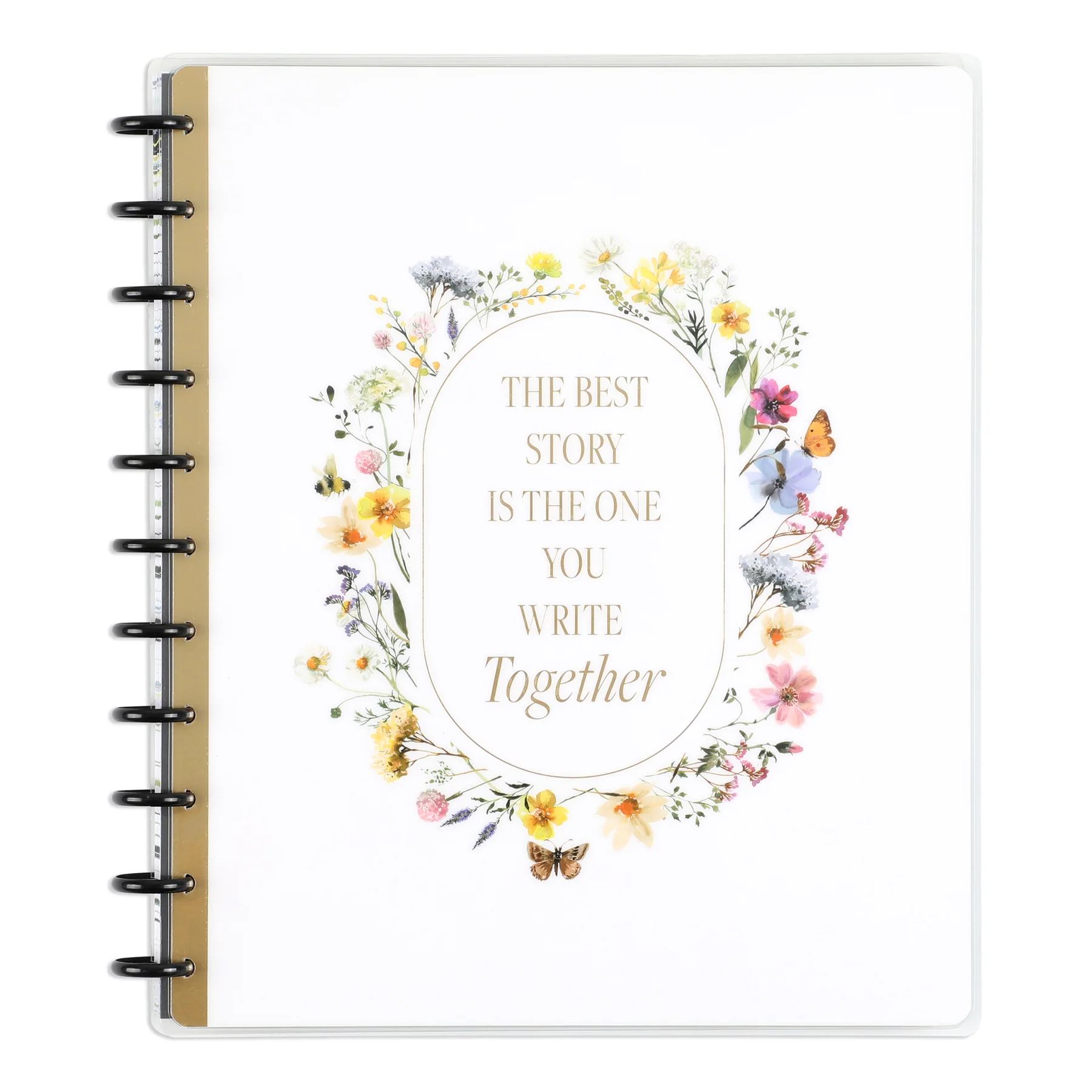 Blooming Romance Wedding - Dot Grid + Checklist Pages Notebook - 60 Sheets