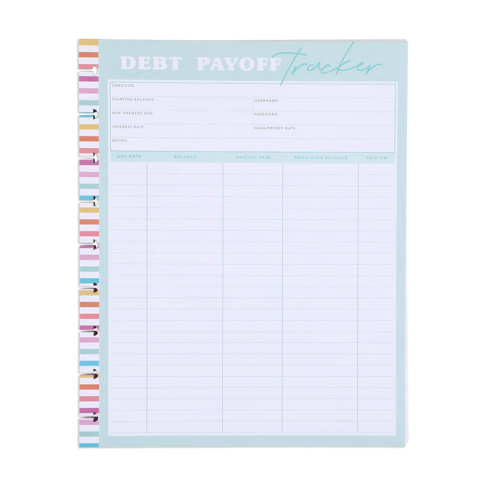Savvy Saver Classic Filler Paper - Debt Payoff Tracker