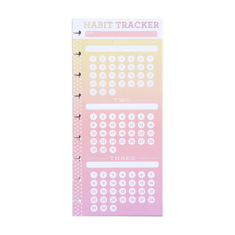 Classic Half Sheet Note Paper - Habit Tracker