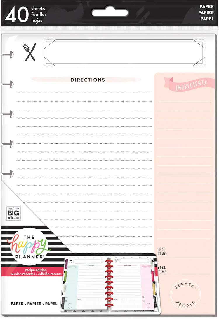Classic Note Paper - Recipe + Meal Prep