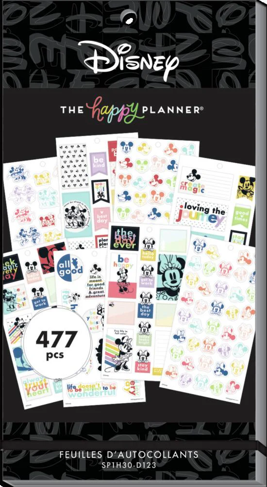 Disney Mickey Mouse and Minnie Mouse Color Block - Value Pack Stickers