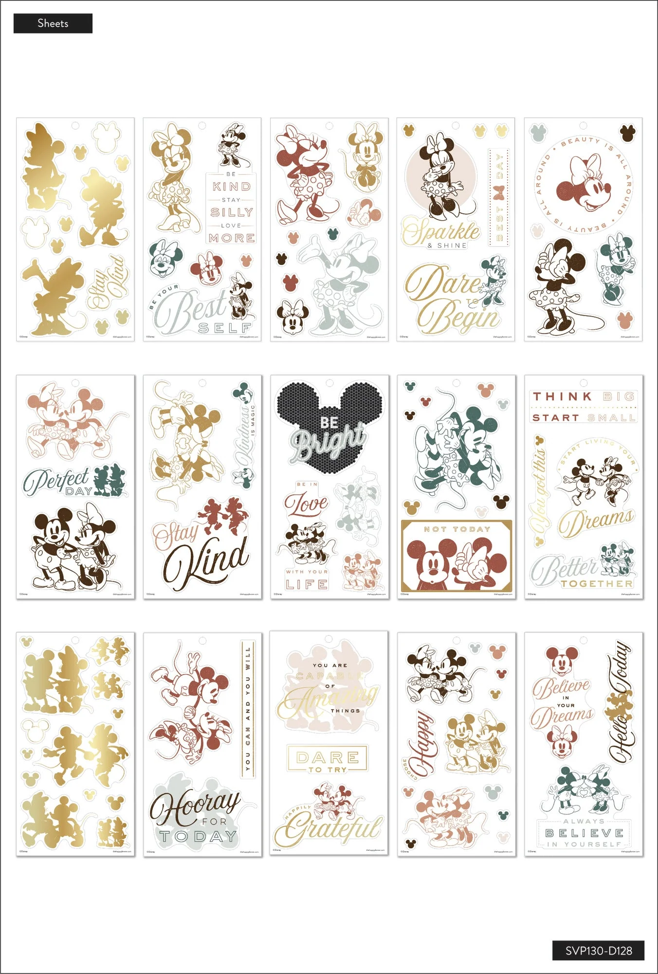 Disney© Mickey Mouse & Minnie Mouse Farmhouse Value Pack Stickers - Large Icons - Image 4