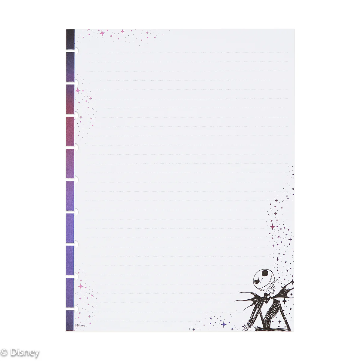 Disney Tim Burton's The Nightmare Before Christmas Celestial - Dotted Lined Classic Filler Paper - 40 Sheets