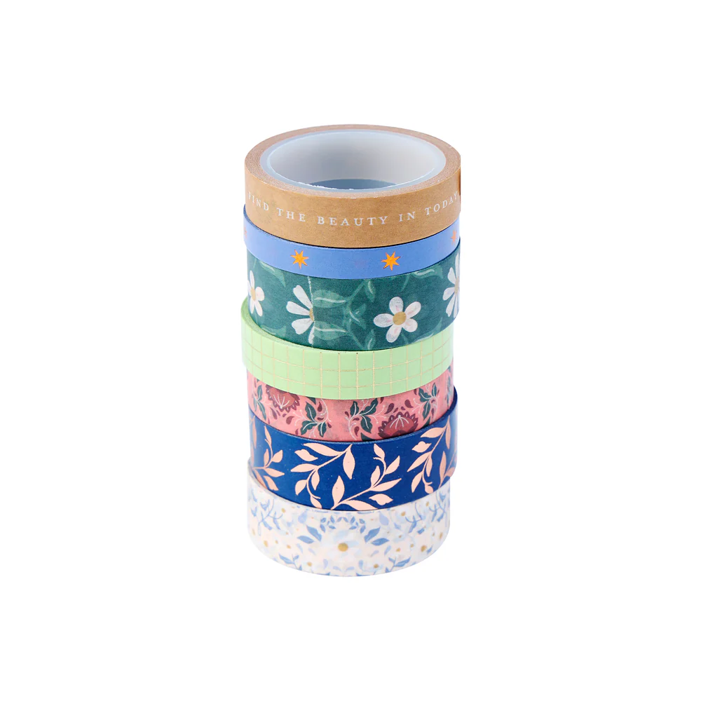 Forest Flowers - Washi Tape - 7 Pack