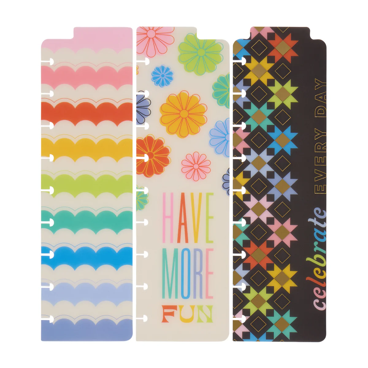 Happy Outlines - Classic Bookmarks - 3 Pack