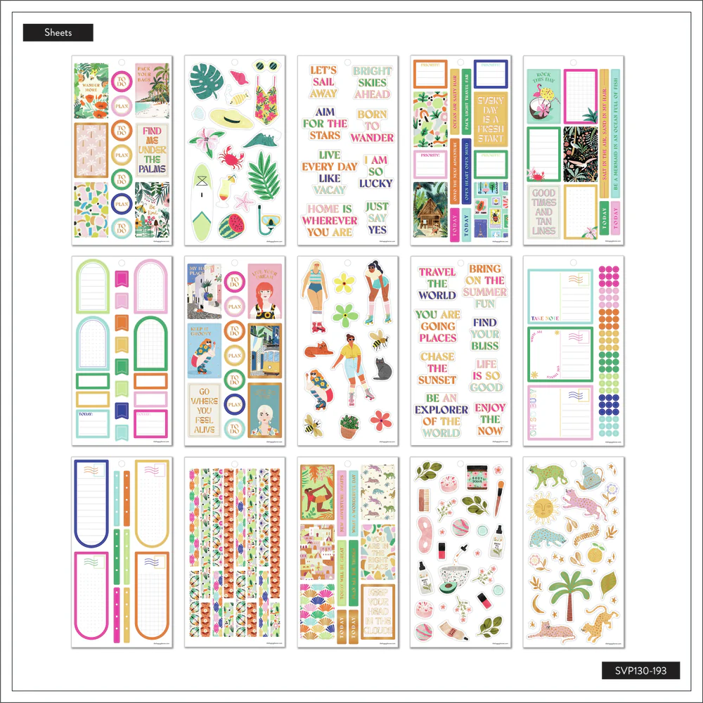 Happy Planner x TÃ nia Garcia Bright Travels - Value Pack Stickers - Image 5