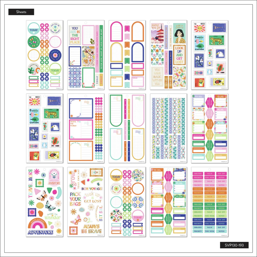 Happy Planner x TÃ nia Garcia Bright Travels - Value Pack Stickers - Image 6