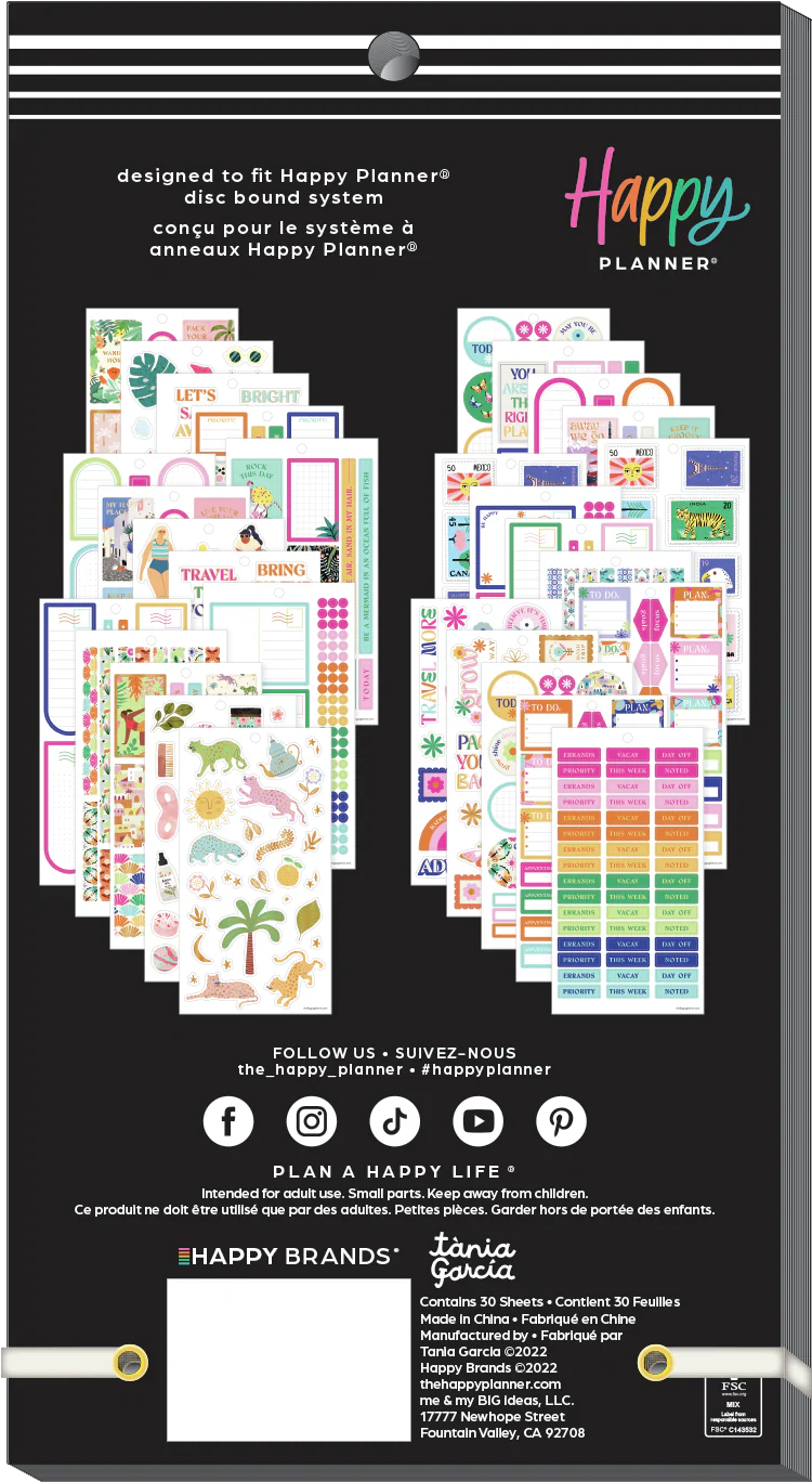 Happy Planner x TÃ nia Garcia Bright Travels - Value Pack Stickers - Image 7