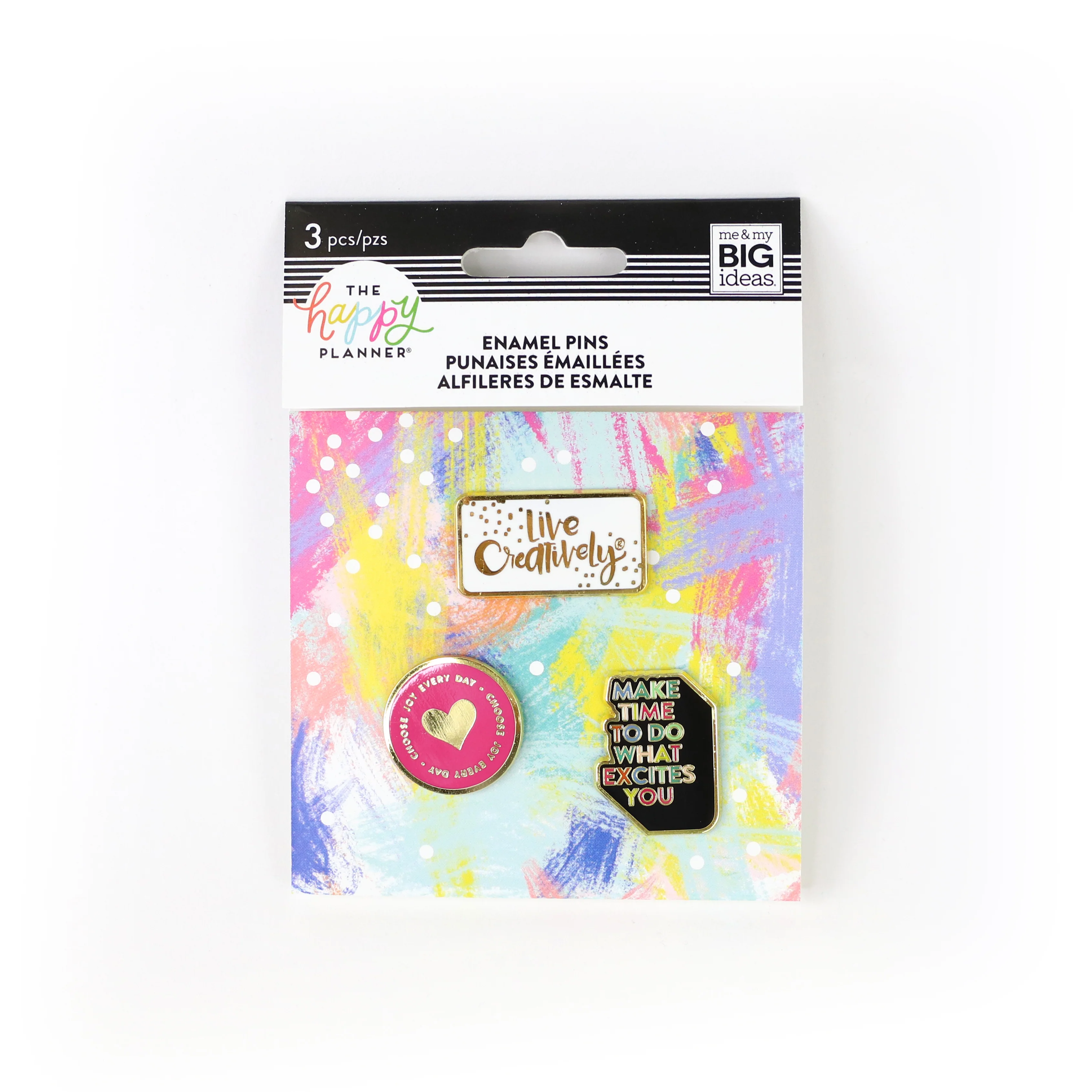 Live Creatively Enamel Pins