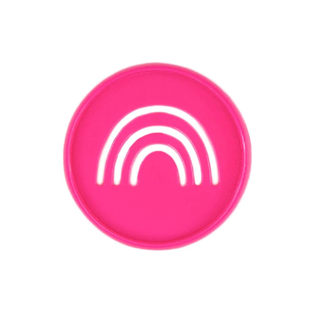 Rainbow Cutout Medium Disc Set - Bright Pink