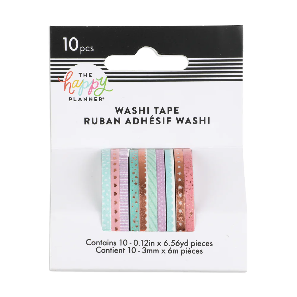 Pastels Skinny Washi Tape