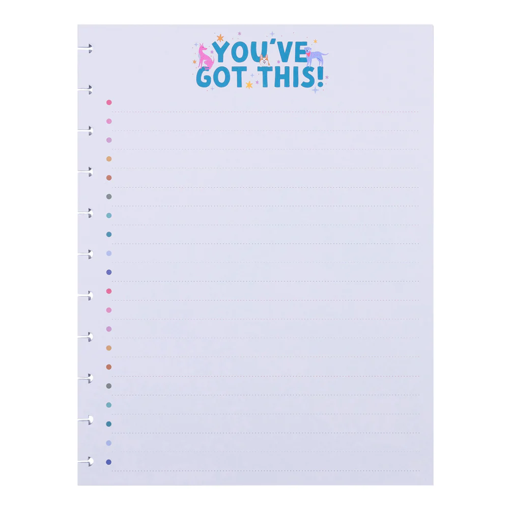 Playful Pups - Checklist + Dotted Lined Big Filler Paper - 40 Sheets