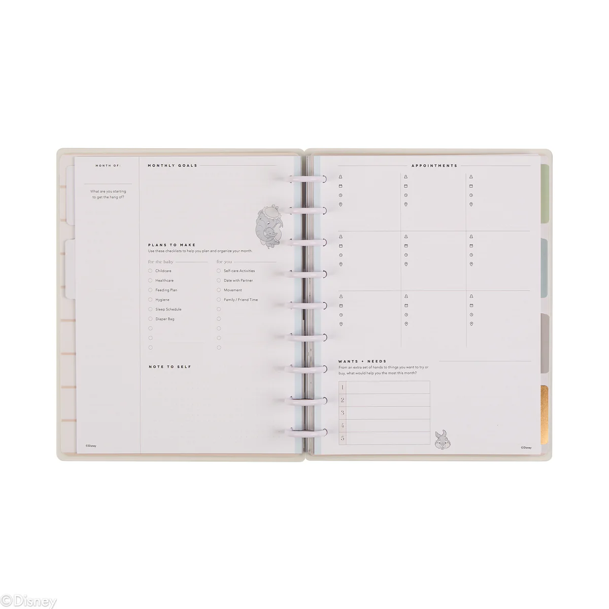 Undated Disney Welcome Little One Customizable Baby Planner - Classic Baby's First Year Layout - 12 Months - Image 35