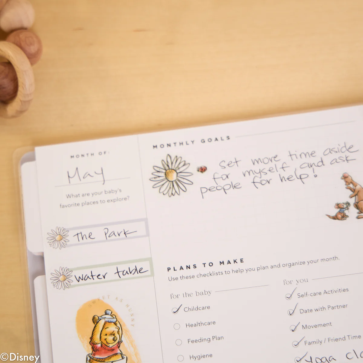 Undated Disney Winnie the Pooh Customizable Baby Planner - Classic Baby's First Year Layout - 12 Months - Image 28