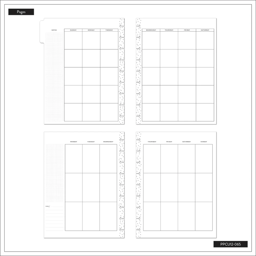 Undated Pressed & Painted Frosted Happy Planner - Classic Vertical Layout - 12 Months - Image 9