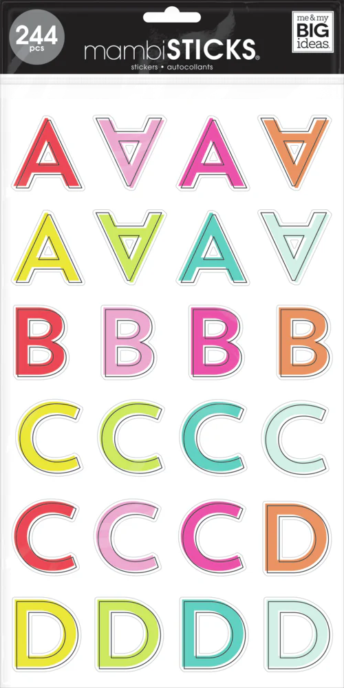 Uppercase Alphabet Letters - Rainbow