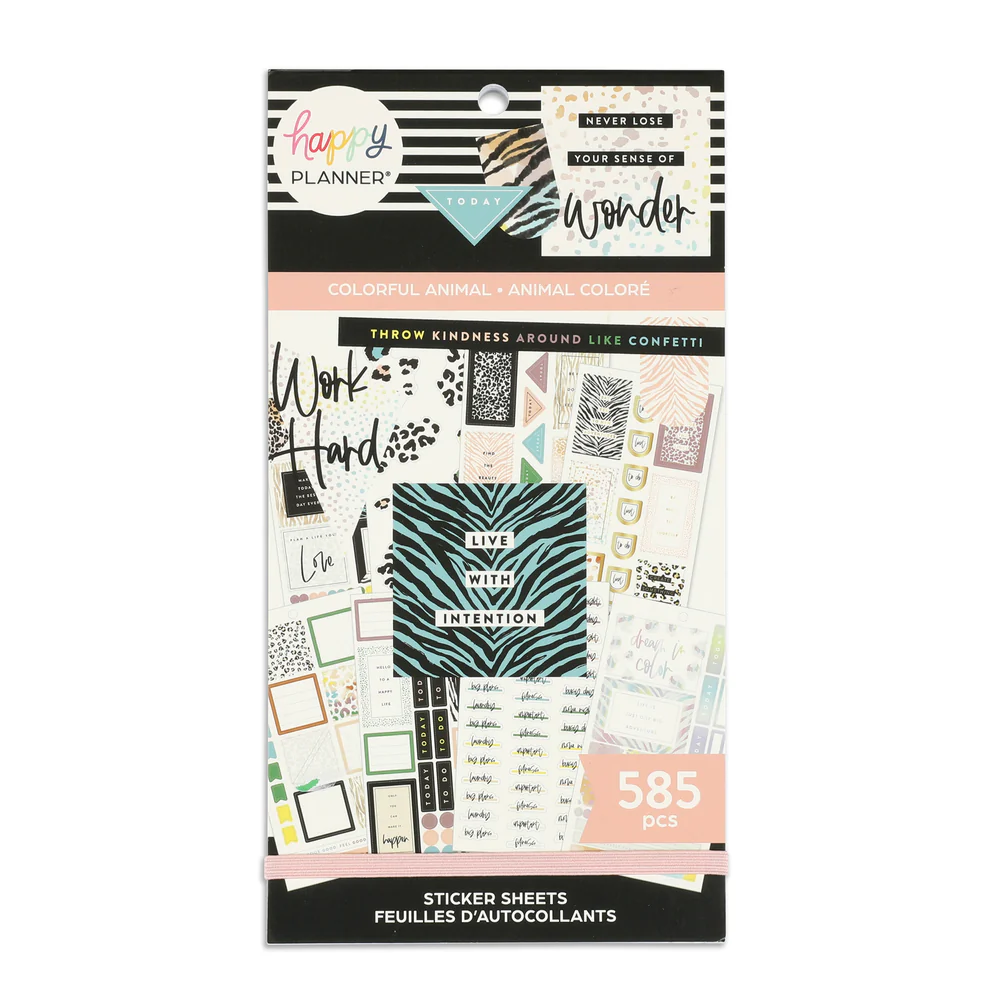 Value Pack Stickers - Colorful Safari Animal Print