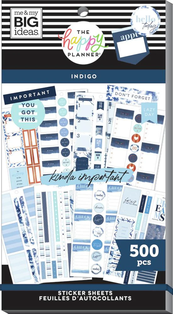Value Pack Stickers - Indigo Tie Dye