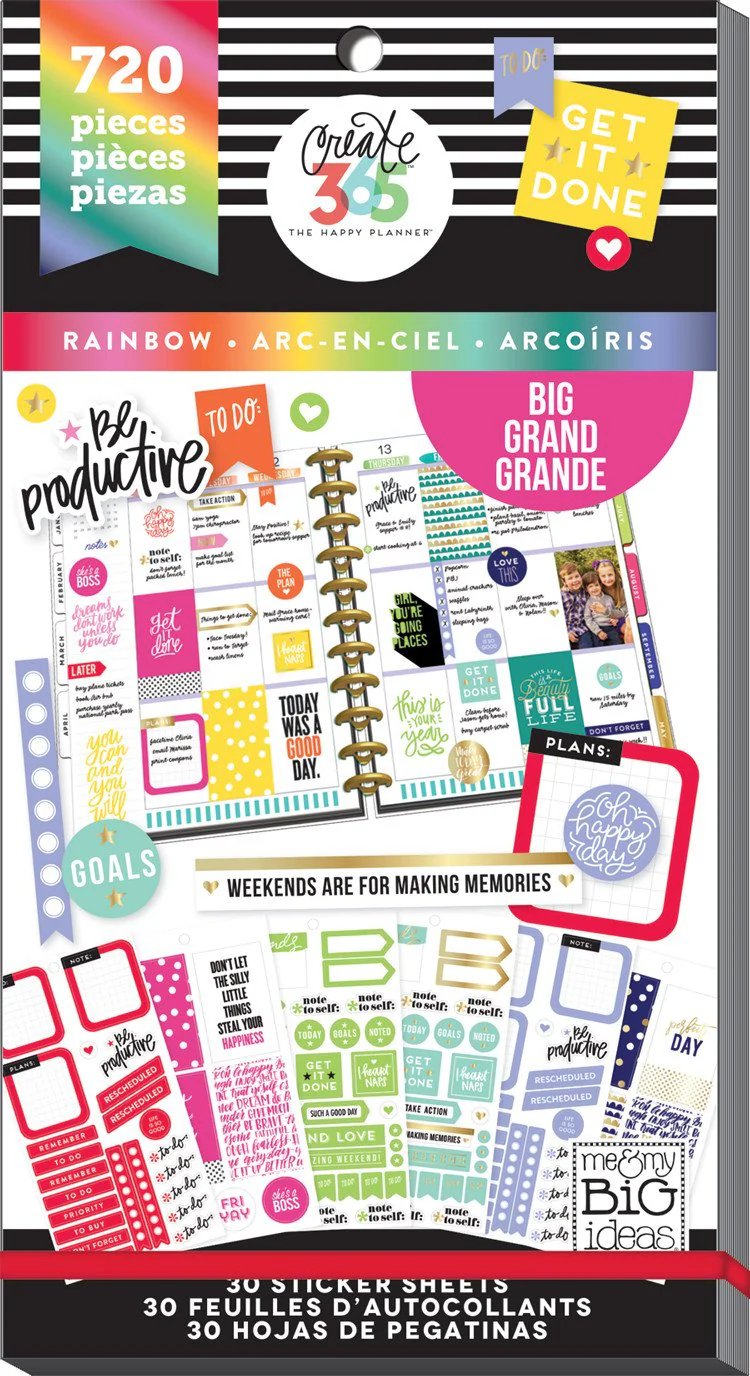 Value Pack Stickers - Rainbow - BIG