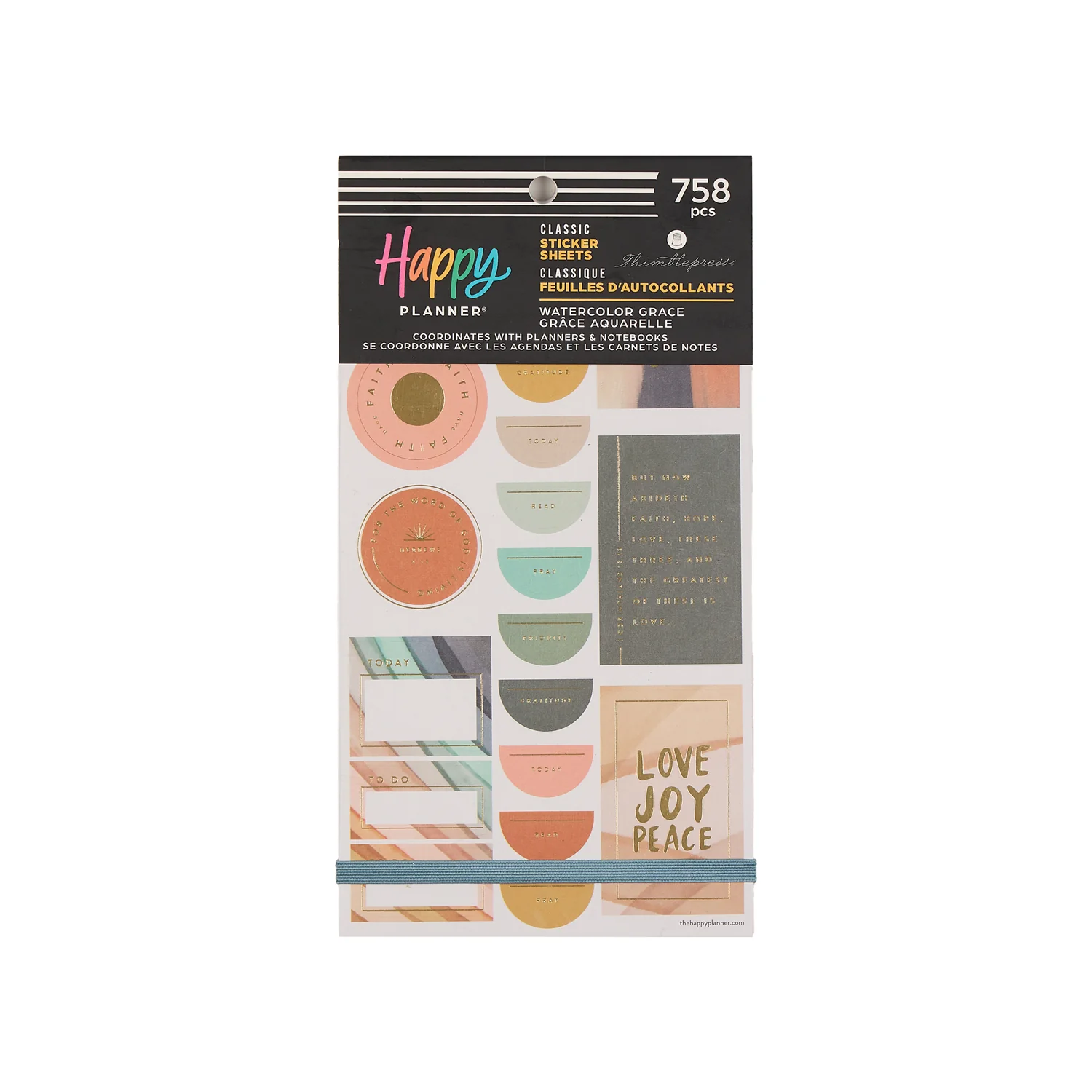 Watercolor Grace Faith - Value Pack Stickers