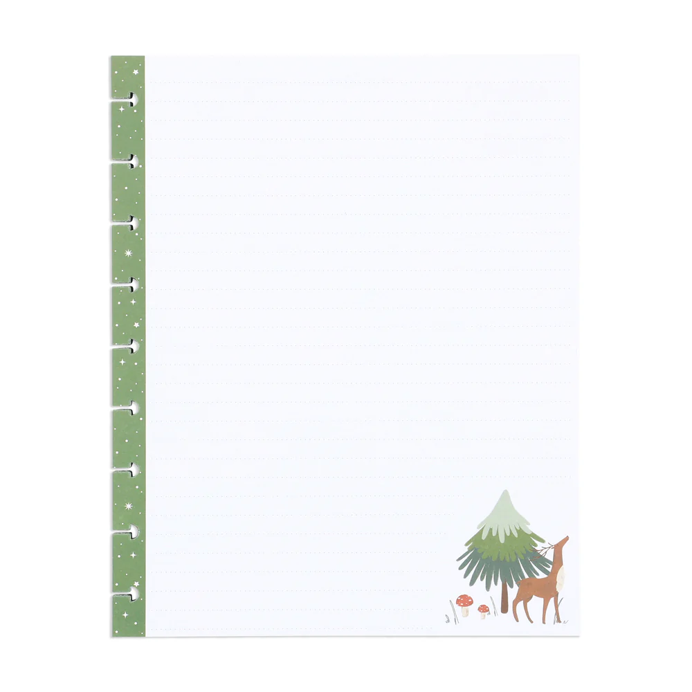Woodland Seasons Christmas - Dotted Lined Classic Filler Paper - 40 Sheets